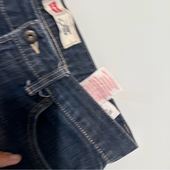 Levi's Demi Boot 508 Jeans Dark  Cotton Whiskering Distressed 20 R 30 X 30 Vs12 - Picture 6 of 6
